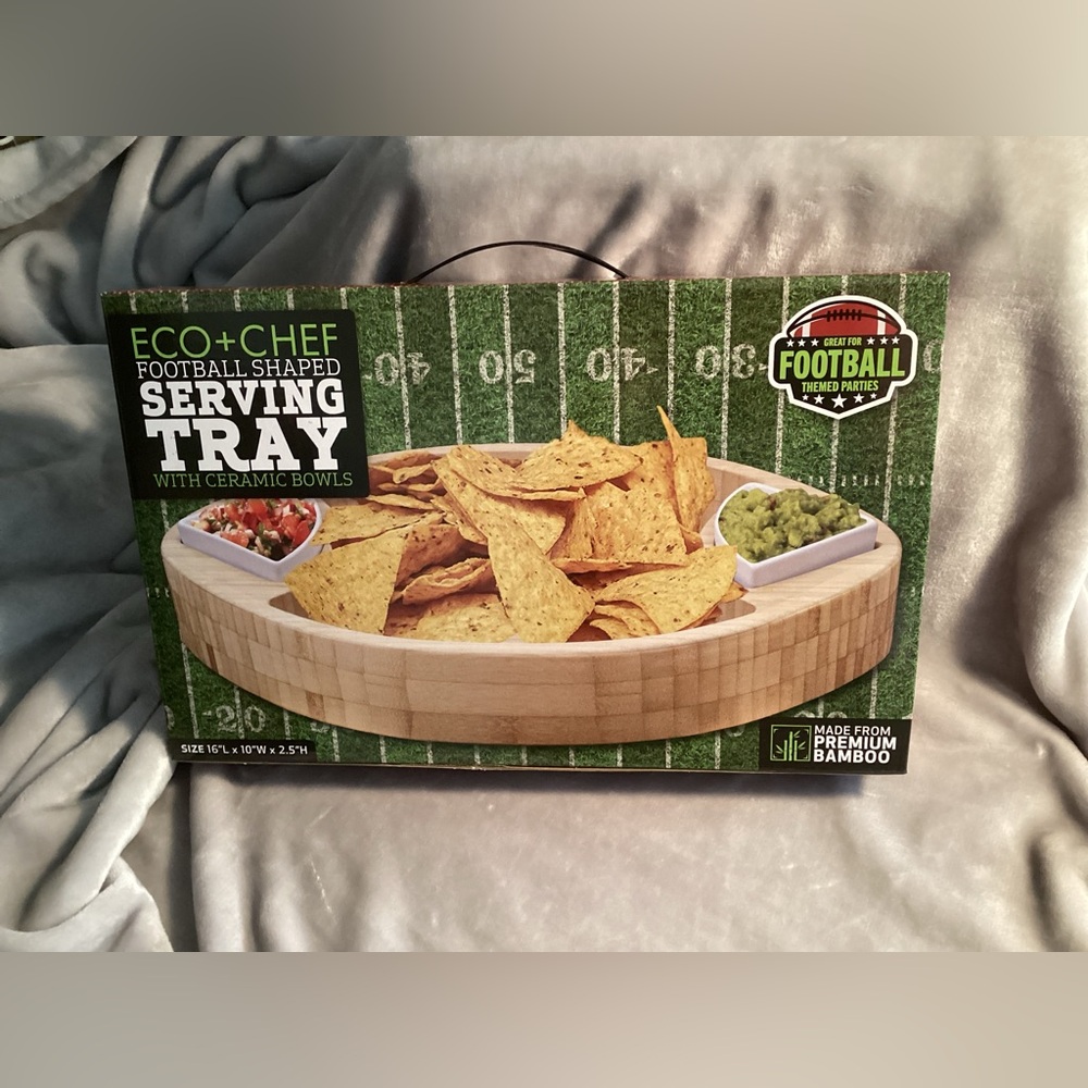 ECO+CHEF Football Serving tray. NIB